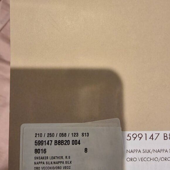 GUCCI NAPPA SILK GG LEATHER SNEAKER - SIZE 8 - Picture 14 of 15